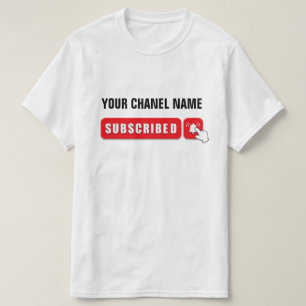 YouTube Abonneer man T-shirts. T-shirt