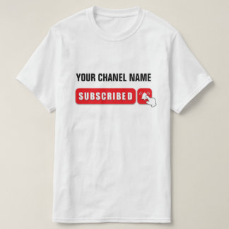 YouTube Abonneer man T-shirts. T-shirt
