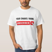 YouTube Abonneer man T-shirts. T-shirt (Voorkant)