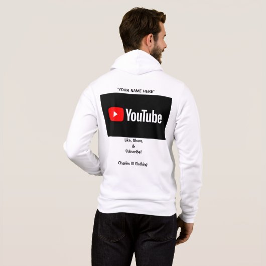 YouTube Adverteren Hoodie (Achterkant volledig)