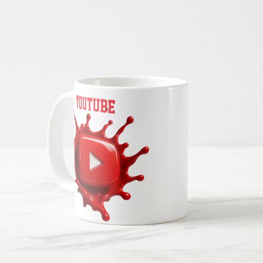 YouTube-beeldstijl mok (Voorkant links)