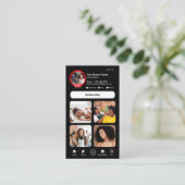 YouTube Black Influencer Vlogger Creator QR Code Visitekaartje (Staand voorkant)