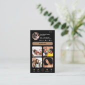 YouTube Brown Influencer Vlogger Creator QR-code Visitekaartje (Staand voorkant)