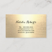 Youtube Channel Aangepaste foto Moderne Gold Youtu Visitekaartje (Achterkant)