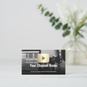 Youtube Channel Aangepaste foto Moderne Gold Youtu Visitekaartje (Staand voorkant)