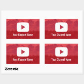 Youtube Channel Aangepaste fotografie Rechthoekige Sticker (Vel)