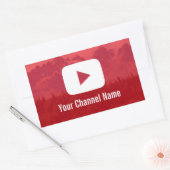 Youtube Channel Aangepaste fotografie Rechthoekige Sticker (Envelop)
