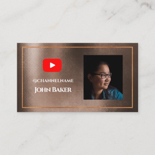 YOUTUBE Channel Advertisement QR Code Foto Visitekaartje (Voorkant)