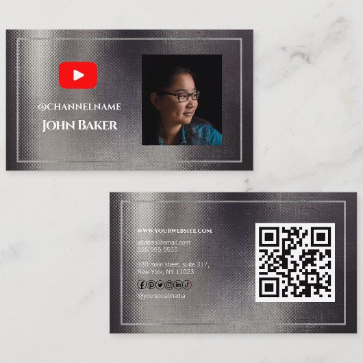YOUTUBE Channel Advertisement QR Code Foto Visitekaartje