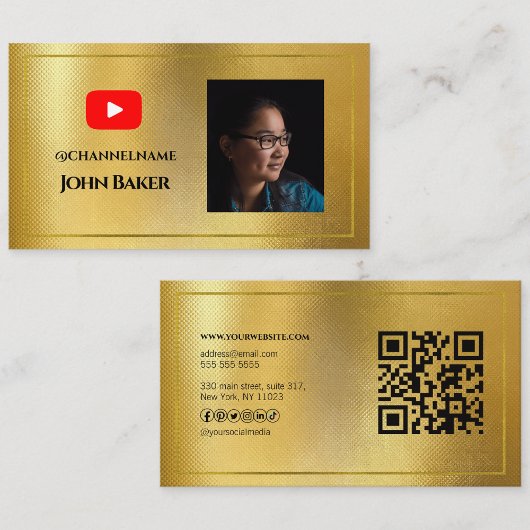 YOUTUBE Channel Advertisement QR Code Foto Visitekaartje