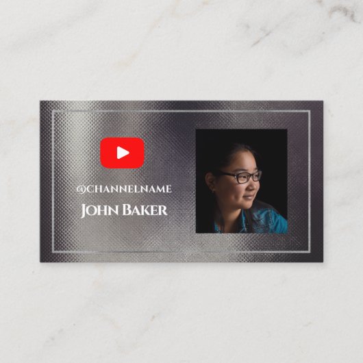 YOUTUBE Channel Advertisement QR Code Foto Visitekaartje (Voorkant)