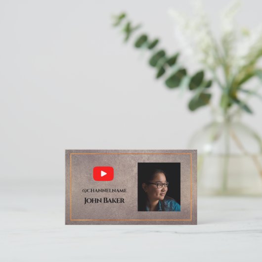 YOUTUBE Channel Advertisement QR Code Foto Visitekaartje (Staand voorkant)