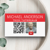 YouTube Channel-Logo en QR-code | Moderne YouTuber Visitekaartje