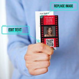 YouTube Channel Promotie Kaart - Film Motif Afsprakenkaartje