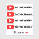 YouTube Channel Sticker Aangepast YouTube-kanaal (Vel)