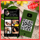 YouTube Clover Influencer Vlogger Creator QR-code Visitekaartje