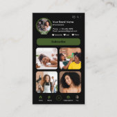 YouTube Clover Influencer Vlogger Maker QR Code Visitekaartje (Voorkant)