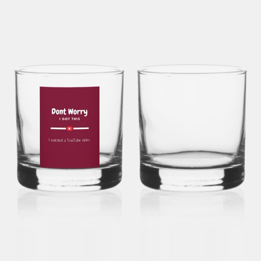 "YouTube Cowboy Whiskey Glass" 🥃🤠💀 Whisky Glas (Voorkant)