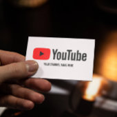 YOUTUBE CREATOR PODCASTER ABONNEREN QRCODE FOTO VISITEKAARTJE