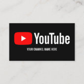 YOUTUBE CREATOR PODCASTER ABONNEREN QRCODE FOTO VISITEKAARTJE (Voorkant)
