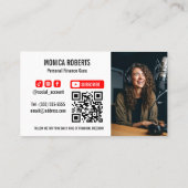 YOUTUBE CREATOR PODCASTER ABONNEREN QRCODE FOTO VISITEKAARTJE (Achterkant)
