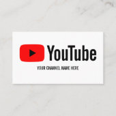 YOUTUBE CREATOR PODCASTER ABONNEREN QRCODE FOTO VISITEKAARTJE (Voorkant)