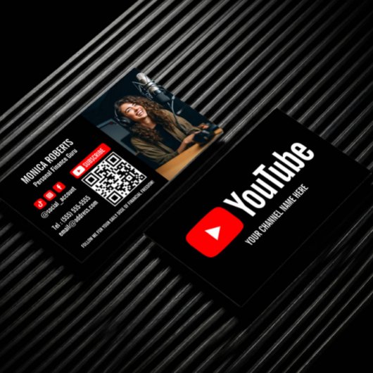 YOUTUBE CREATOR PODCASTER SUBSCRIBE QRCODE PHOTO VISITEKAARTJE