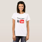 YouTube Funny Sjabloon, doe het zelf, populair T-shirt (Voorkant volledig)