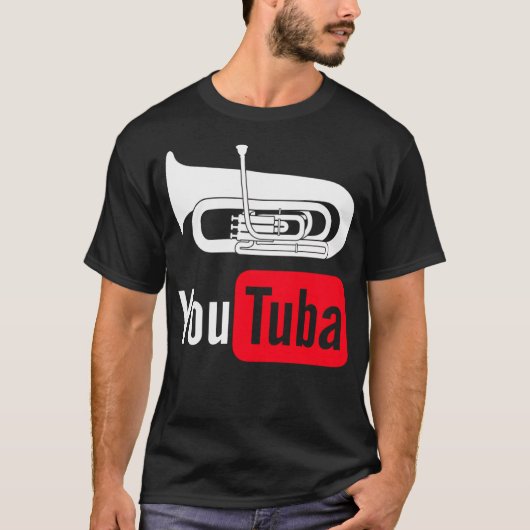 YouTube Grappig Shirt Voor Tuba Spelers (Voorkant)