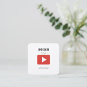 Youtube Icon Logo Video Editor PROFIEL Promotie Vierkante Visitekaartje (Staand voorkant)