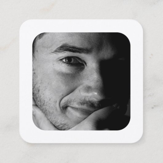 Youtube Icon Logo Video Editor PROFIEL Promotie Vierkante Visitekaartje (Achterkant)