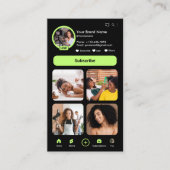 YouTube Influencer Visitekaartje (Voorkant)