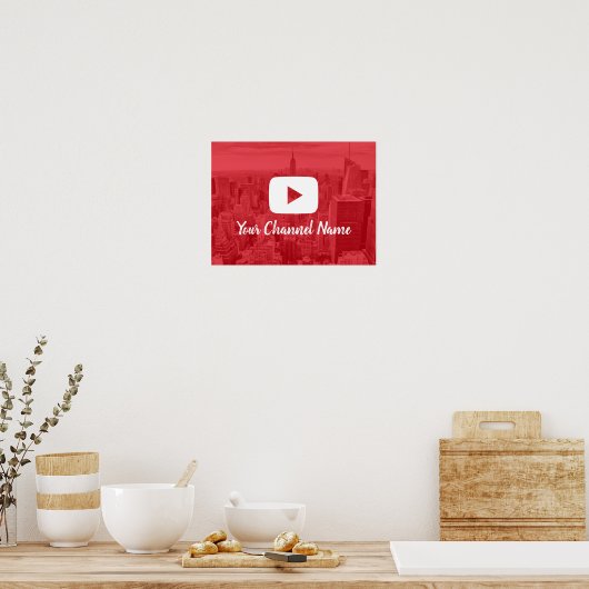 Youtube Kanaal Aangepaste foto Youtuber Poster (Keuken)