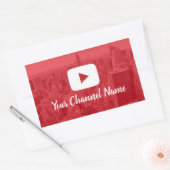 Youtube Kanaal Aangepaste foto Youtuber Rechthoekige Sticker (Envelop)