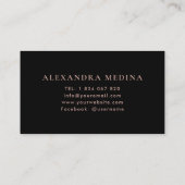 YouTube-kanaal Chic Roos Gold Visitekaartje (Achterkant)