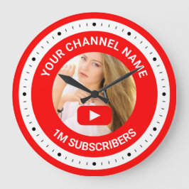Youtube-kanaal Gepersonaliseerde Foto Youtuber Cad Grote Klok