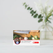 Youtube-kanaal met QR-code en profielfoto Visitekaartje (Staand voorkant)