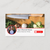Youtube-kanaal met QR-code en profielfoto Visitekaartje (Voorkant)