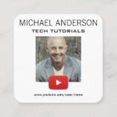 YouTube-kanaal Vierkante Visitekaartje (Achterkant)