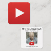 YouTube-kanaal Vierkante Visitekaartje (Voorkant / Achterkant)