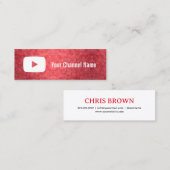 YouTube-kanaal YouTuber Social Media Mini Mini Visitekaartje (Voorkant / Achterkant)