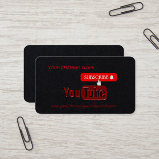 YouTube-kanaal, Youtuber Visitekaartje