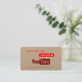YouTube-kanaal, Youtuber Visitekaartje (Staand voorkant)