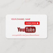 YouTube-kanaal, Youtuber Visitekaartje (Voorkant)