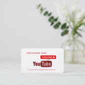 YouTube-kanaal, Youtuber Visitekaartje (Staand voorkant)