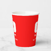 YouTube-kanaalnaam Aangepast rood Papieren Bekers (Links)