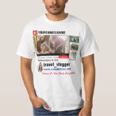 Youtube-kanaalpromo Visitekaartje T-Shirt (Voorkant)