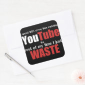 YouTube kijken Vierkante Sticker (Envelop)