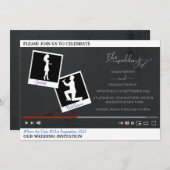 Youtube met als thema gepersonaliseerde huwelijksu kaart (Voorkant / Achterkant)