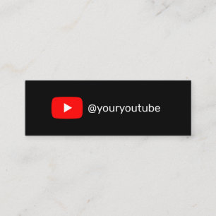 YouTube modern trendy social media simpele logo Contactkaartje